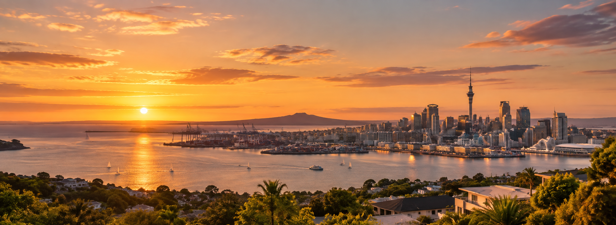 Auckland skyline and harbour